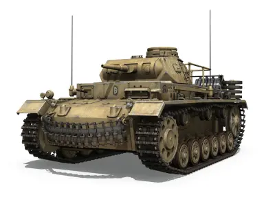 PzBefWg III - Ausf E - DAK  3D model