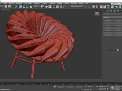 Bird Inspired Quetzal Chair by Marc Venot 3d model Low-poly 3D model