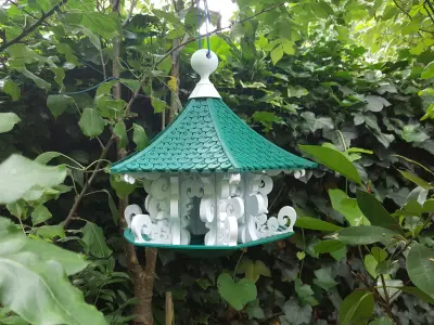 Flowing Bird Feeder Free 3D print model