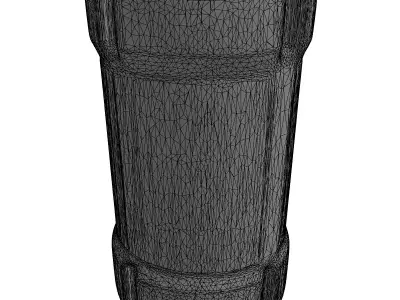 Tactical Knurled SciFi Component Low-poly 3D model