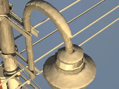 Steet light 01 Snow 3D model