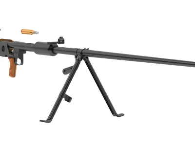 PTRD-41 machine gun 3D model