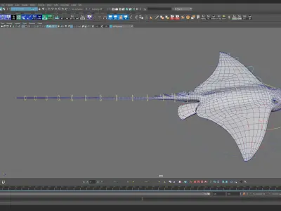 Spotted Eagle Ray Low-poly 3D model