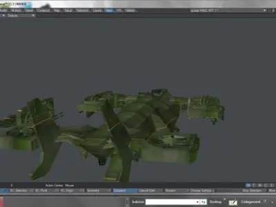 quadrixx62 military aircraft in desert Low-poly 3D model