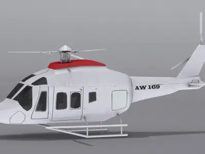 AgustaWestland AW169  Low-poly 3D model