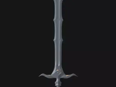 Demonic Sword Low-poly 3D model