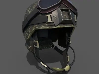 Scifi military helmet ver 2 Low-poly 3D model