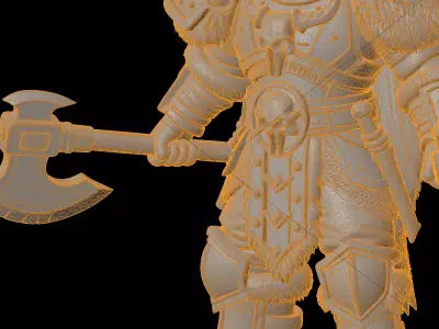 Space Wolf Berserker Figurine 3D Print Model 3D print model