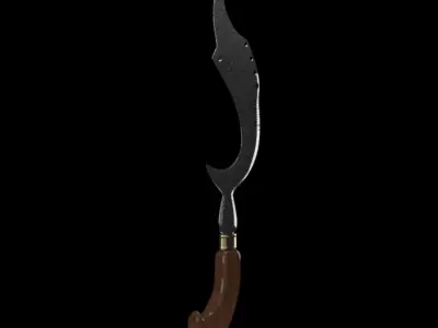KUJANG Sundnese Traditional Weapon Free low-poly 3D model