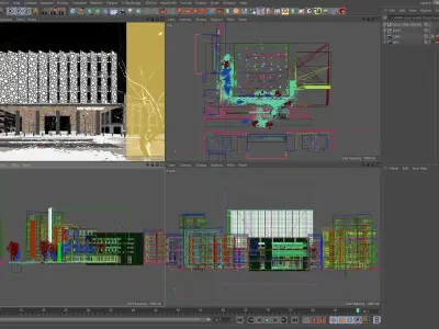 Corona - C4D files - New York Library Exterior 3D model