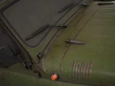 UAZ 469 Bobik Low-poly 3D model