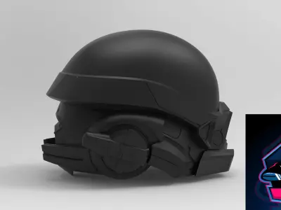 Mass Effect Ryder helmet ready to 3d printing 3D model