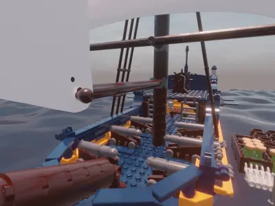 LEGO BRITISH SLOOP - THE HUNTSMAN - Rogue Film Productions 3D model