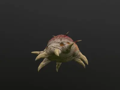 worms bug dust insect  Low-poly 3D model