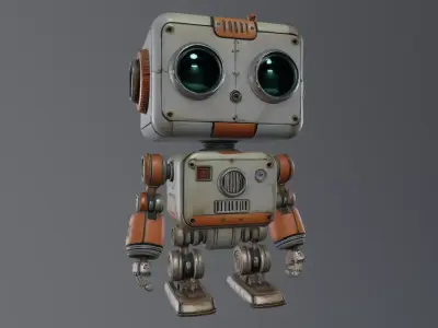 cute robot 3D model 10