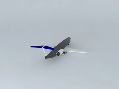 Template Fokker 100 Free 3D model