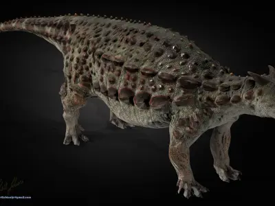 Scelidosaurus dinosaur Low-poly 3D model