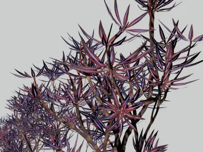 Alien herbs 8 Low-poly 3D model