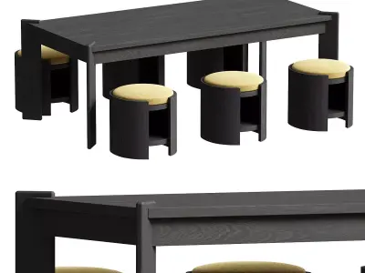 Madison Dining Set Free 3D model