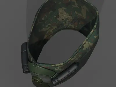 Gas mask respirator scifi futuristic 3d model  Low-poly 3D model 20