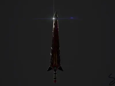 Jelly Sword Holydevil Free low-poly 3D model