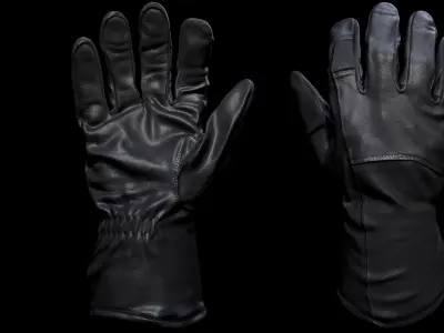 Tactical Gloves 044 Low-poly 3D model