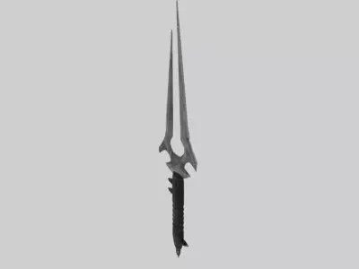 Stylized Fantasy Twin Blade Dagger Game-Ready Low Poly 3D Mode Low-poly 3D model