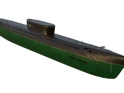 Project 626 Soviet Transport Submarine 3D model