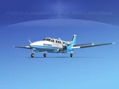 Beechcraft B99 Devonair 3D model