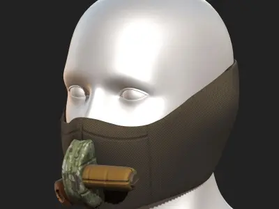 Gas mask helmet scifi fantasy armor hats military Low-poly 3D model