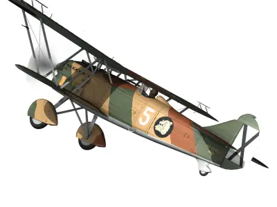 Fiat CR 32 - Italy Air Force - X Gruppo 3D model