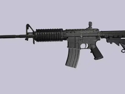 M4 Rifle Modular Constructor Low-Poly 3D Model Low-poly 3D model