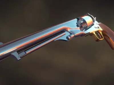 Colt Army 1860 revolver 3D model