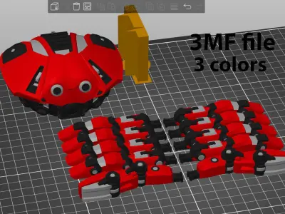 mecha crab articulated  3D print model