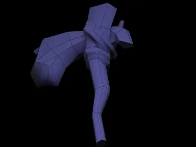 Axe cartoon  Low-poly 3D model