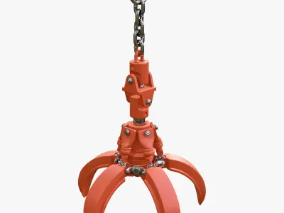 Hydraulic Grab Bucket Scrap M1 3D model