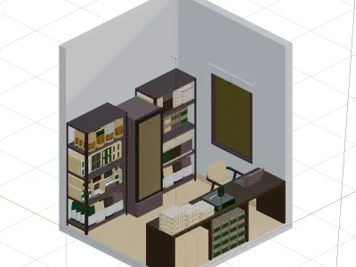 Small Kiosk 3D model