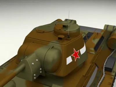 T34 76 Tank Camo 3D model
