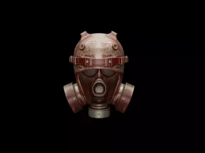 Rusty Gas Mask 3D Model Low-poly 3D model