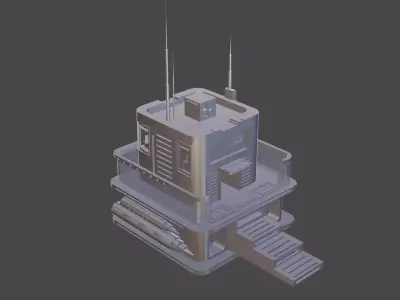 black friday si-fi boxcutter build by cyberalex NEW YEAR SALE Free low-poly 3D model