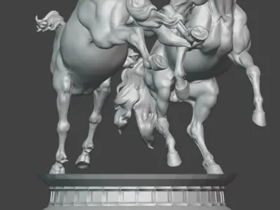 Baroque horses Free 3D print model
