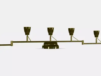 BAROMETER Ceiling track 5-spots Low-poly 3D model