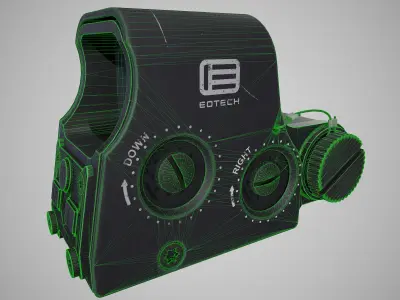 EOTECH XPS Red Dot Sight Low-poly 3D model