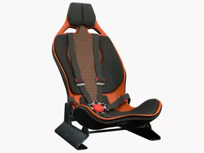 Racing Seat Low-poly 3D model