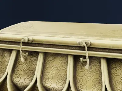 Closed Treasure Box Low-poly 3D model