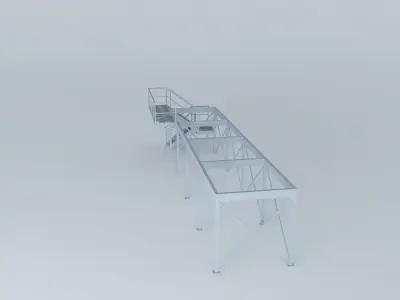 Mezzanine support conteiner 12m Free 3D model