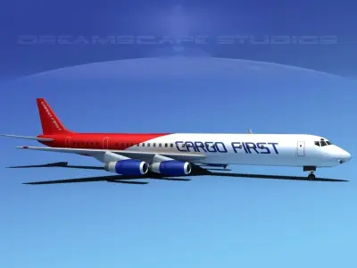 Douglas DC-8-63F Cargo First 3D model