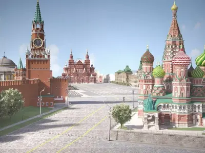 Moscow Red Square Russia 3D model
