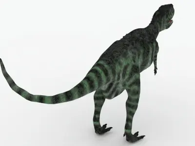 Green Abelisaurus No Rig Low-poly 3D model