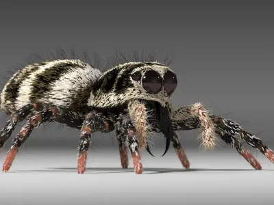 Zebra Jumping Spider 3D model